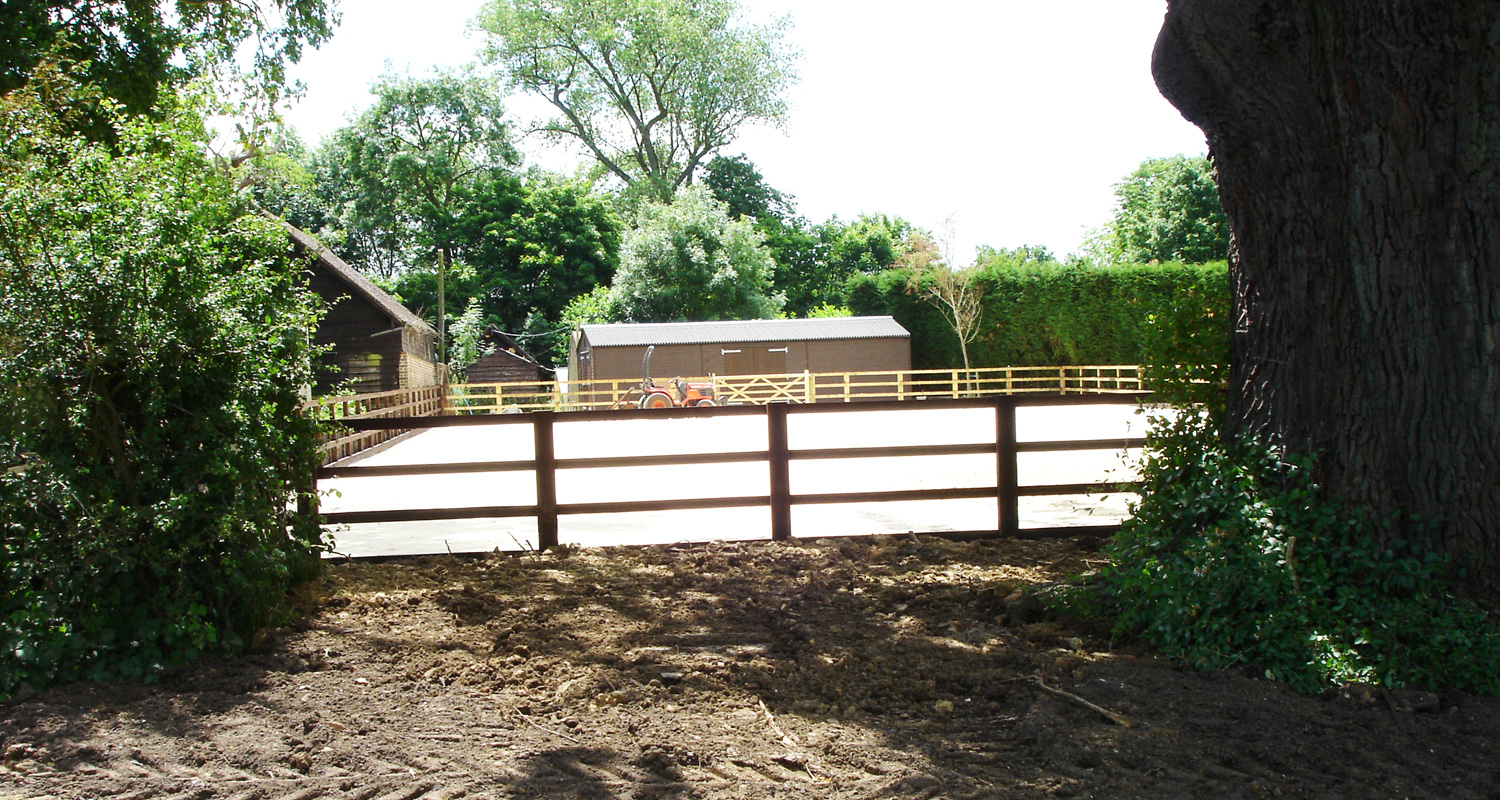 Equestrian groundworks sandschool